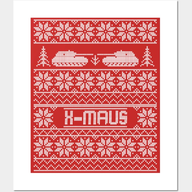 Ugly Christmas Sweater X-MAUS Wall Art by FAawRay